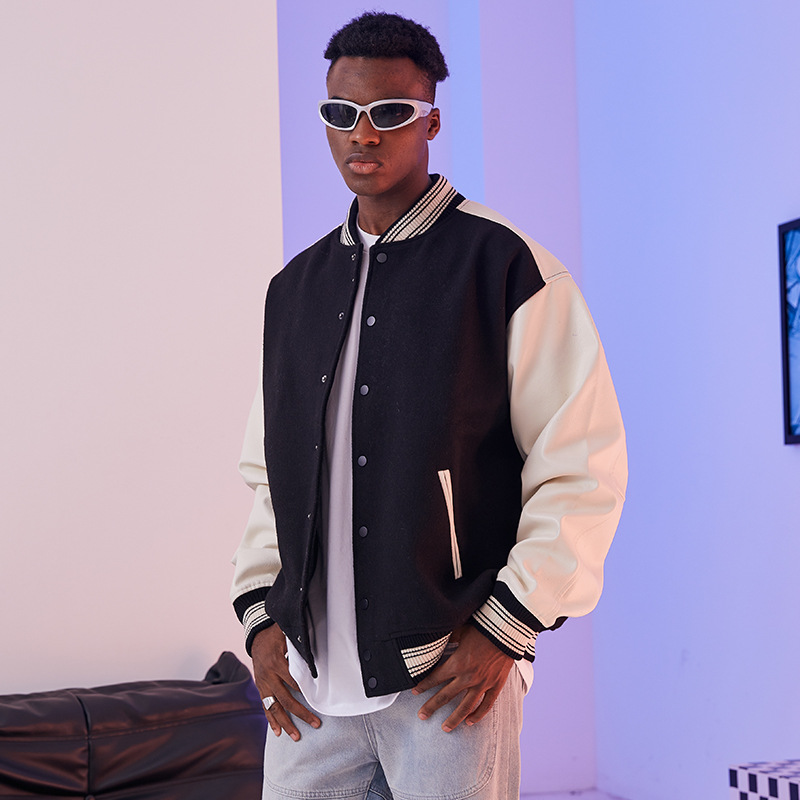 Black and white baseball jacket 2 02