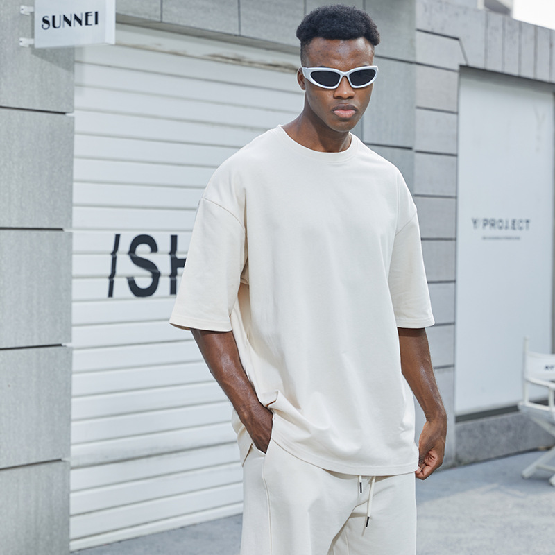 Cotton short-sleeved T-shirt set casual 2-piece set 5 01