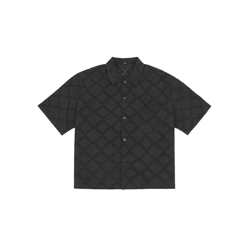 Hollow embroidery shirt casual short shirt 29 01