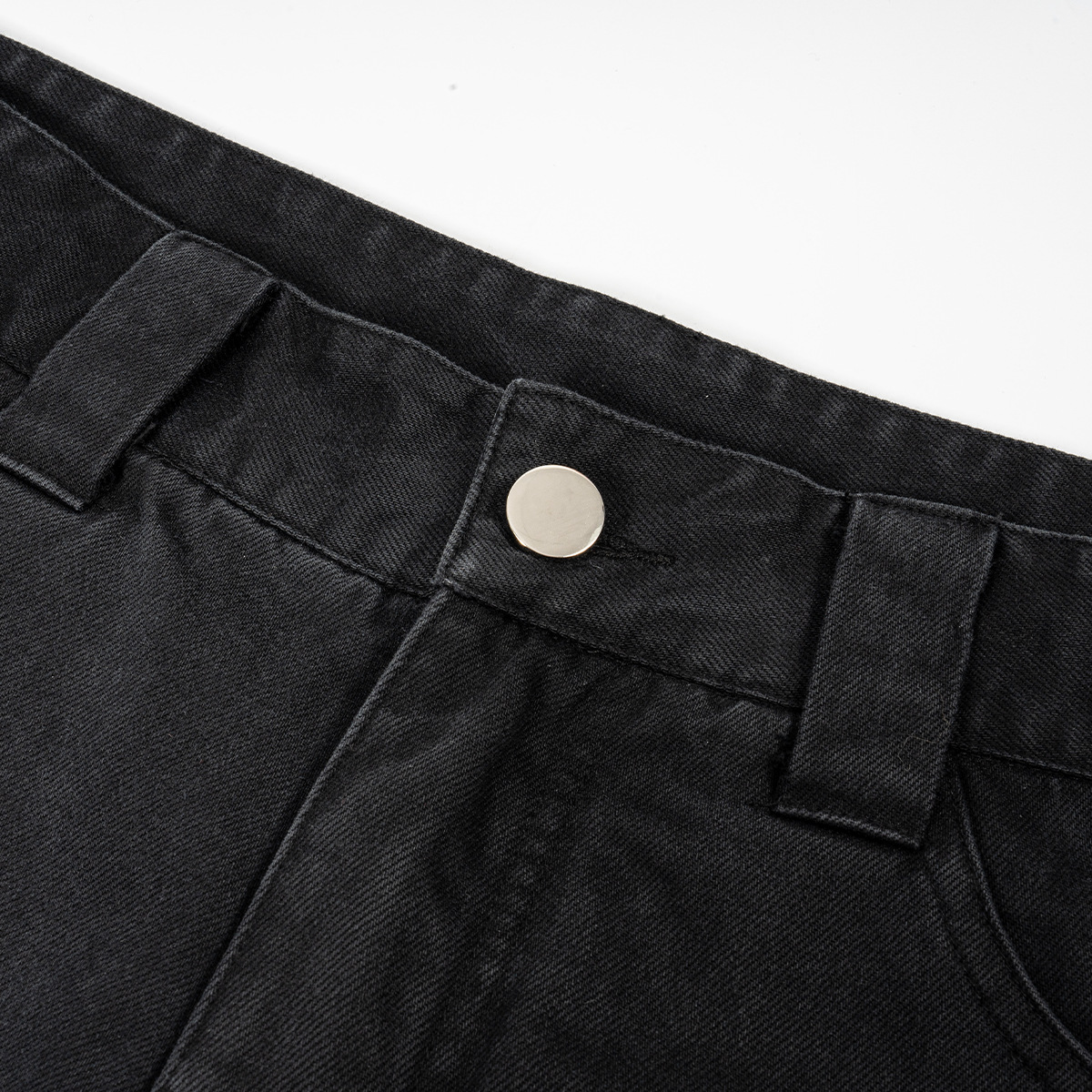 Loose Fit Cotton Denim Cargo Shorts 18 01