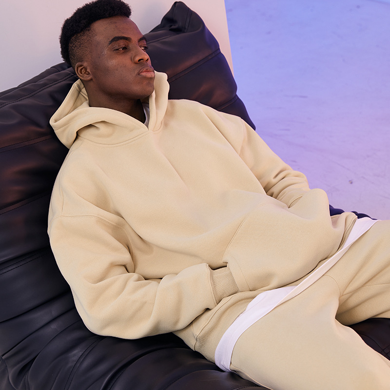 Men's black hooded fleece sweatshirt 40 02