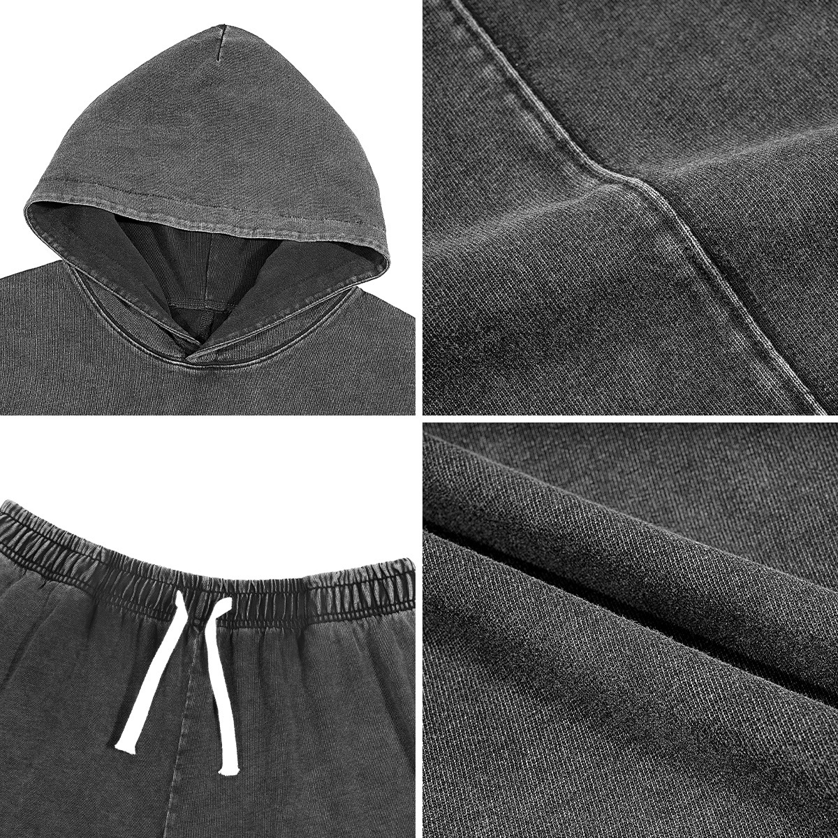 Sleeveless sweatshirt shorts suit washed vintage 7 02