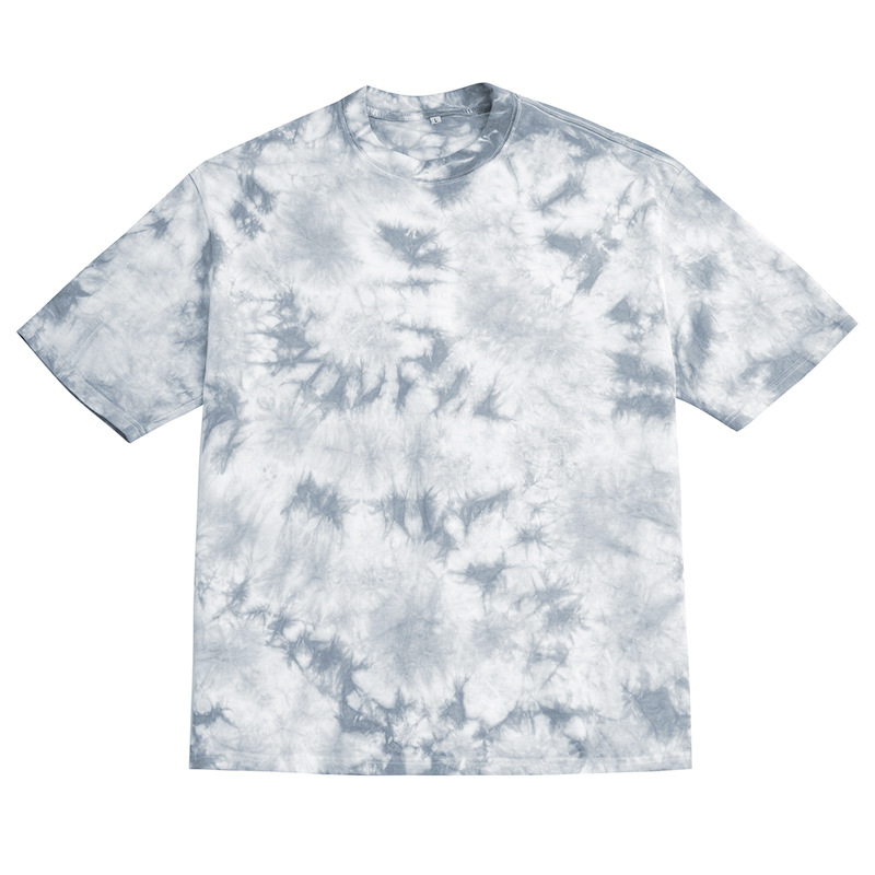 Tie-dyed crew neck T-shirt with loose fit and short sleeves 58 02