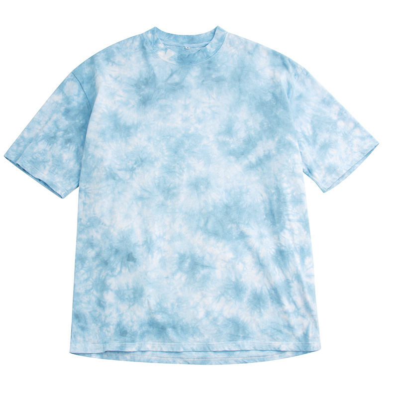 Tie-dyed crew neck T-shirt with loose fit and short sleeves 58 01