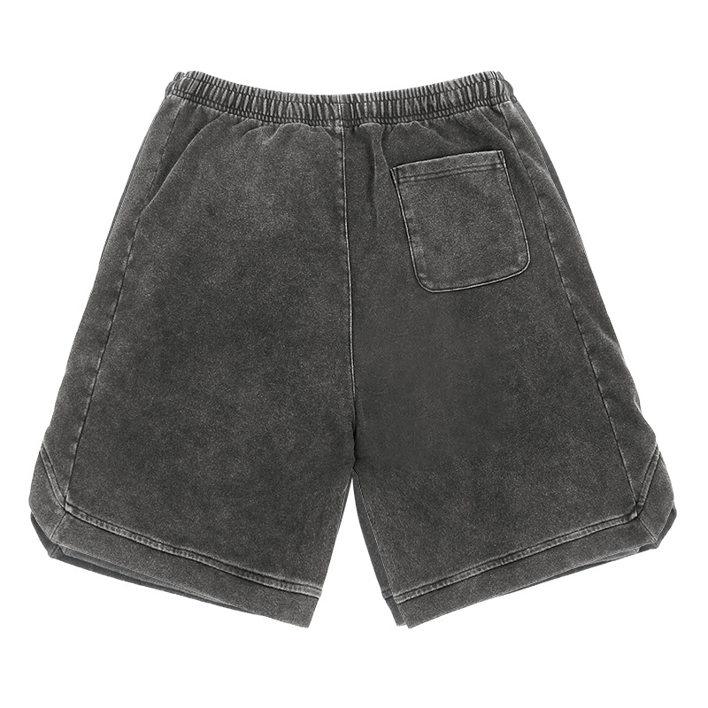 Washed cotton shorts casual retro 14 02